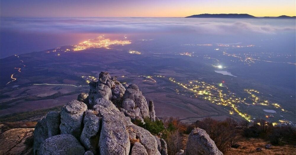 гора демерджи фото ночной Алушты